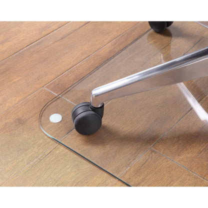 Lorell Chairmat Tempered Glass 46"Wx36"Lx1/4"H Clear 82833