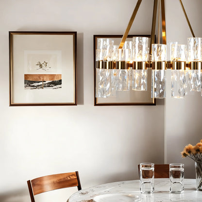 Industrial Style Recycled Tube Glass Chandelier , Dinning Room Chandelier , Living Room Chandlier