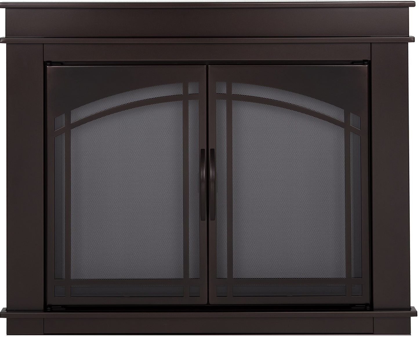 Pleasant Hearth Fenwick Glass Firescreen Oil Rubbed Bronze - Medium