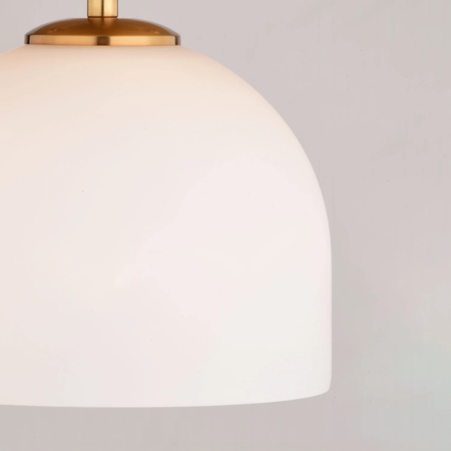 Shelby 9.25-in W Gold Brass Transitional Semi Flush Mount Ceiling Light White Glass