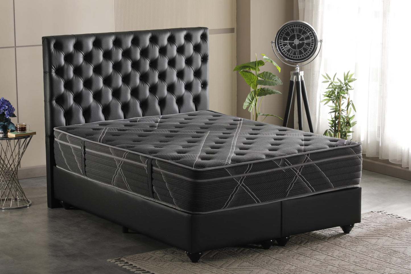 Ottomanson Twin 13" Eurotop Hybrid Mattress, Medium-Firm Memory Foam, Fiberglass-Free, Bed in a Box