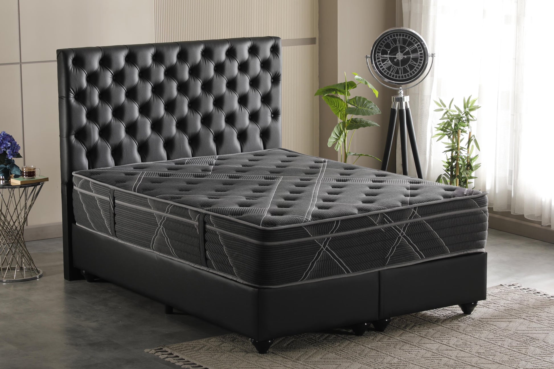 Ottomanson Twin 13" Eurotop Hybrid Mattress, Medium-Firm Memory Foam, Fiberglass-Free, Bed in a Box