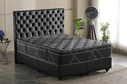 Ottomanson Twin 13" Eurotop Hybrid Mattress, Medium-Firm Memory Foam, Fiberglass-Free, Bed in a Box