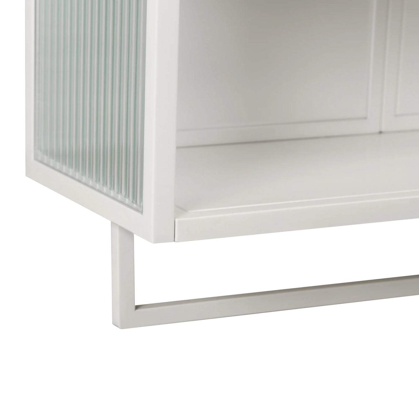 Heyizhuo 23.62" Glass Doors Modern Two-door Wall Cabinet