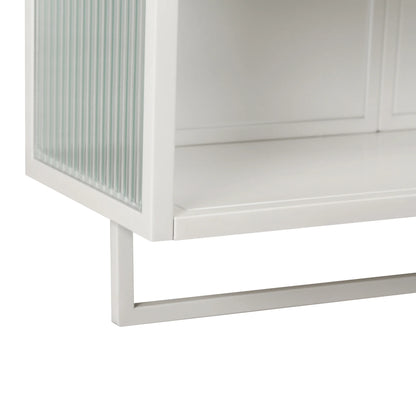 Heyizhuo 23.62" Glass Doors Modern Two-door Wall Cabinet