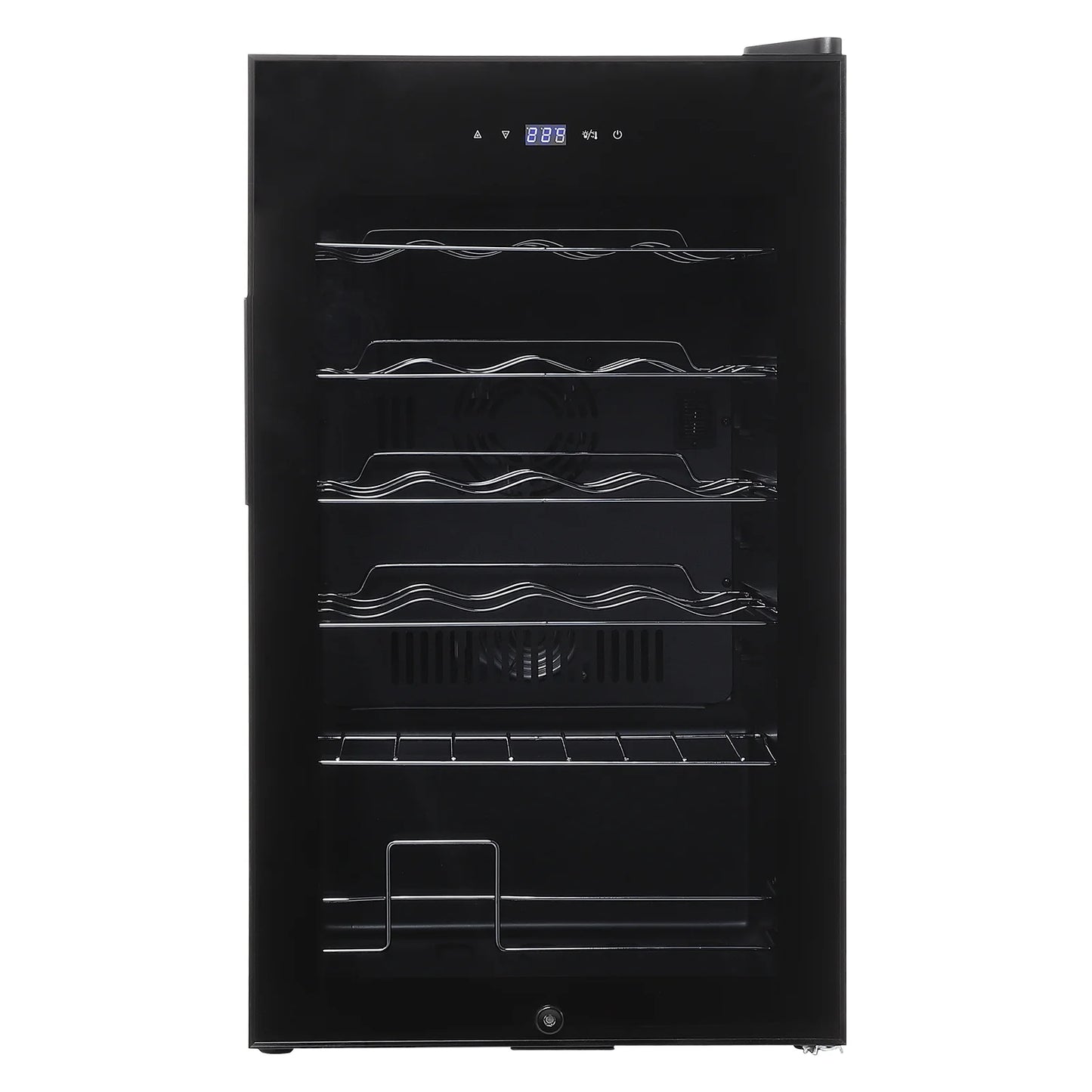 Garvee 24 Bottle Freestanding Wine Cooler Refrigerator with Glass Door for Bar, Party, Winery, Black