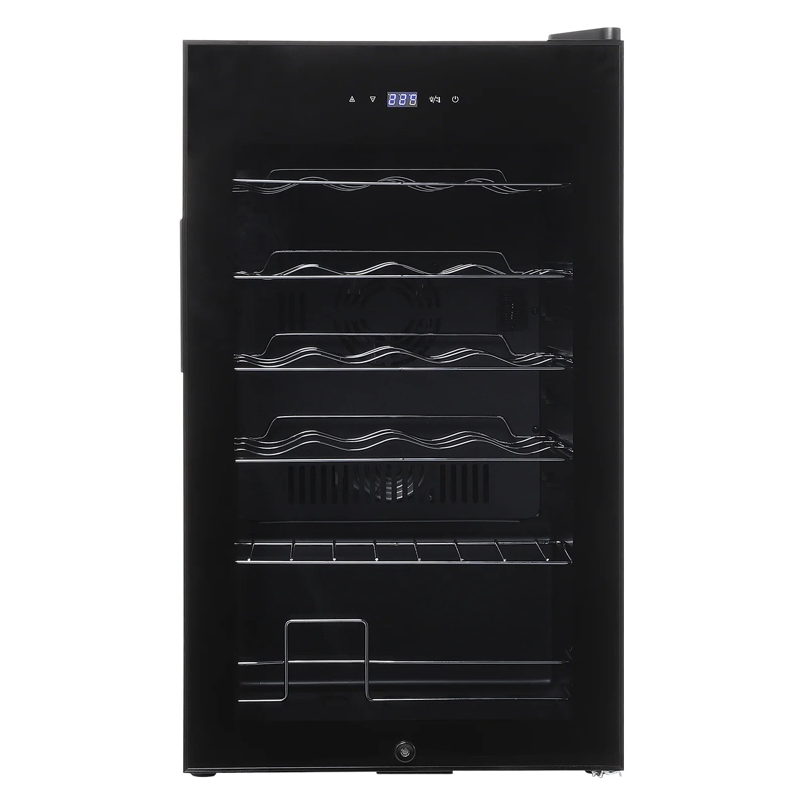 Garvee 24 Bottle Freestanding Wine Cooler Refrigerator with Glass Door for Bar, Party, Winery, Black