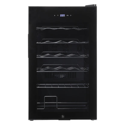 Garvee 24 Bottle Freestanding Wine Cooler Refrigerator with Glass Door for Bar, Party, Winery, Black