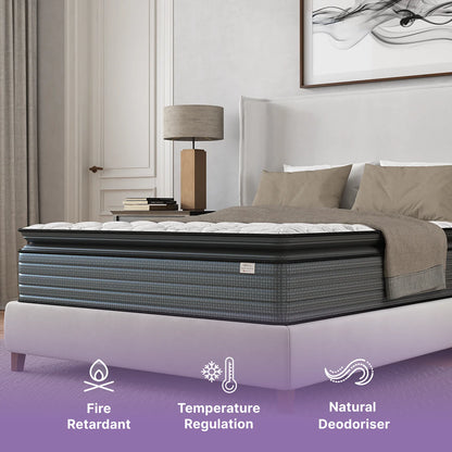 NapQueen Isabella 14'', Queen Hybrid Pillow Top Mattress, Fiberglass-Free, Adult