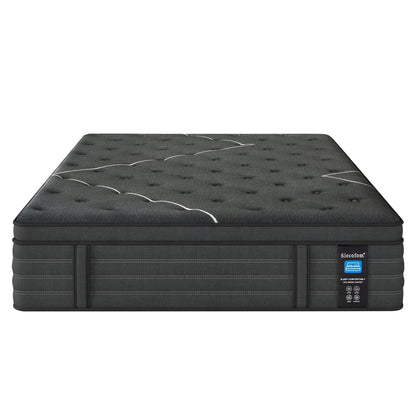 Slecofom Extra Firm Twin Mattress , 14 Inch Twin Size Mattress, Memory Foam Hybrid with Extra Lumbar Support, Back Pain Relief& Cool Sleep, Firm Foam Encased Edge,Motion Isolation,Fiberglass-Free