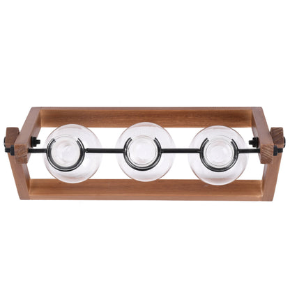 Better Homes & Gardens Painted Rectangle Glass and Wood Planter & Stand Set