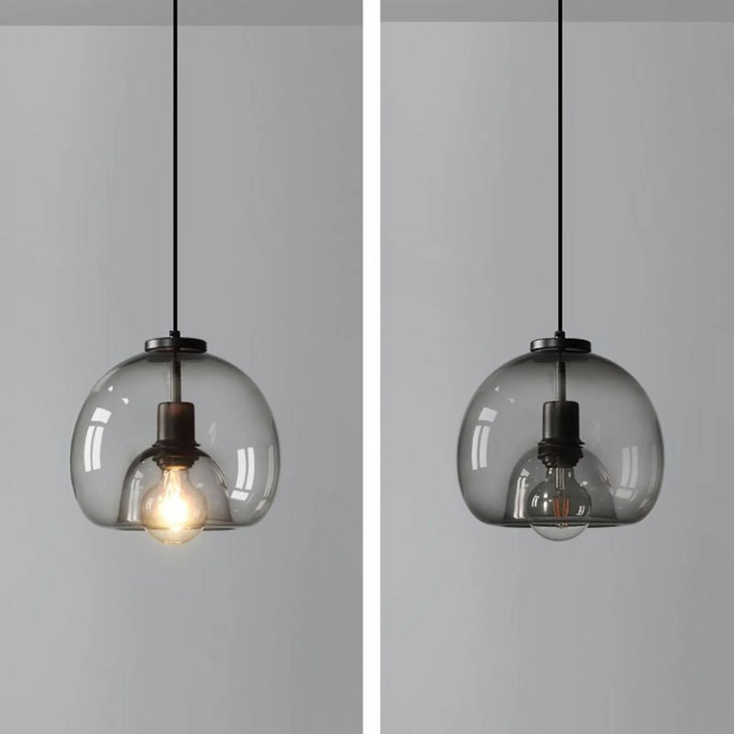 Arturesthome Black Spherical Glass Pendant Light