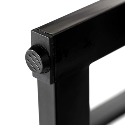 Homycasa Modern Glass Dining Table with Black Metal Legs