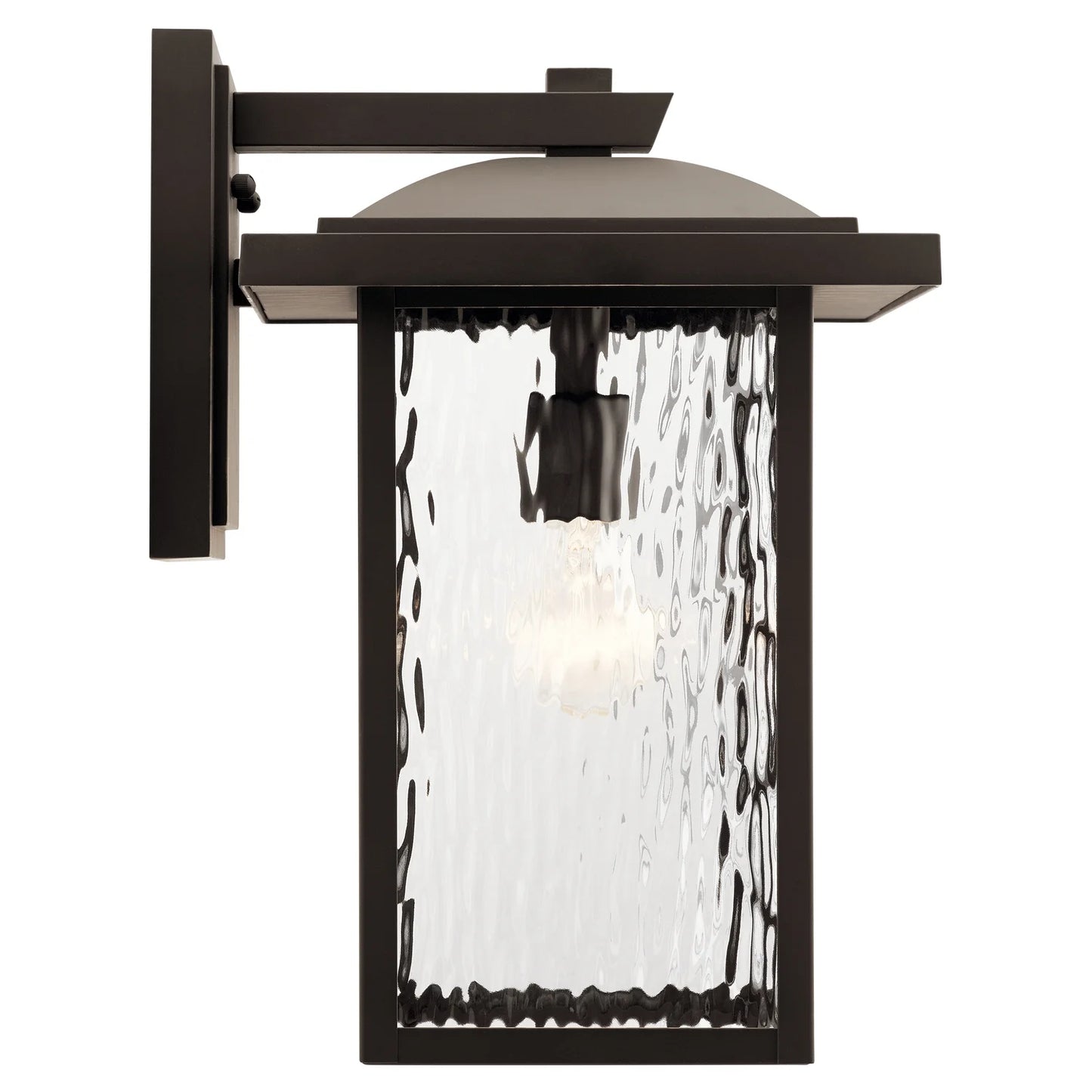 Kichler Capanna 16" 1 Light Olde Bronze Outdoor Wall Sconce with Clear Water Glass