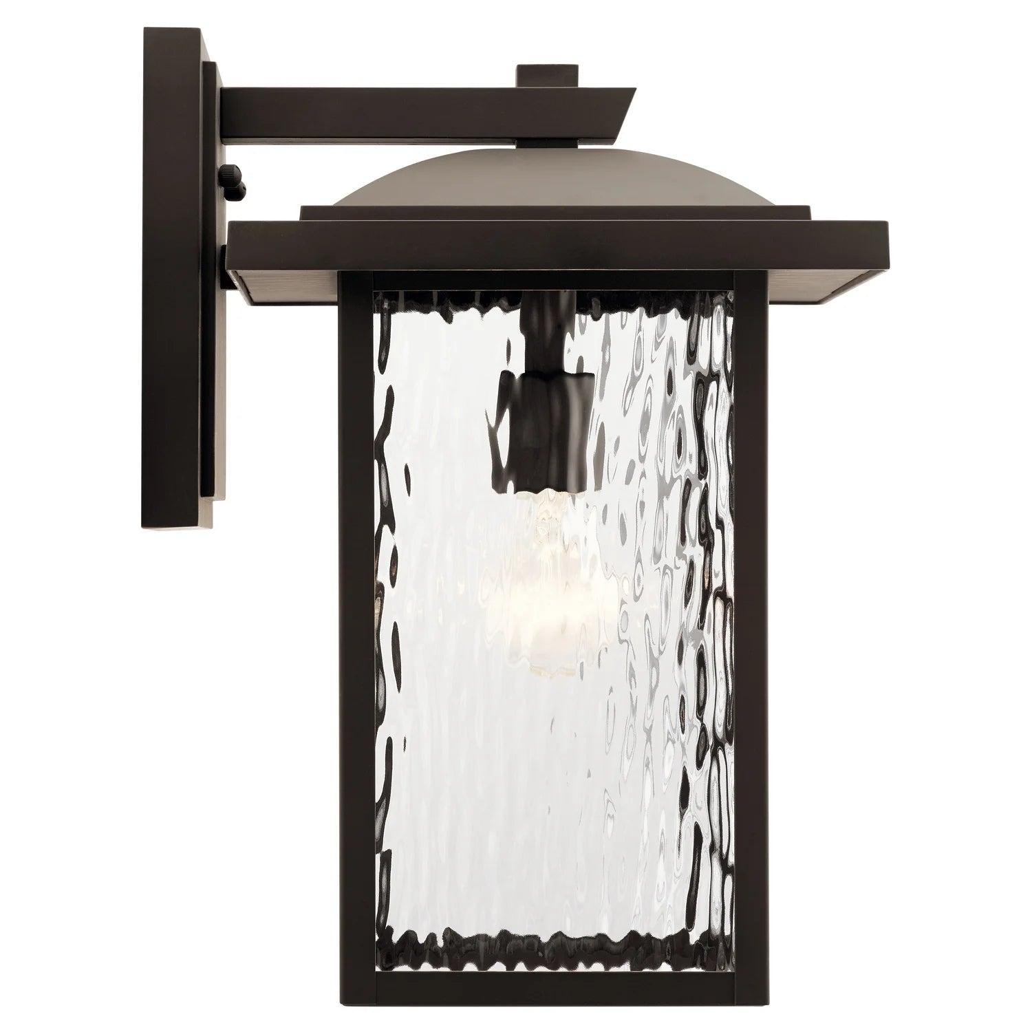 Kichler Capanna 16" 1 Light Olde Bronze Outdoor Wall Sconce with Clear Water Glass