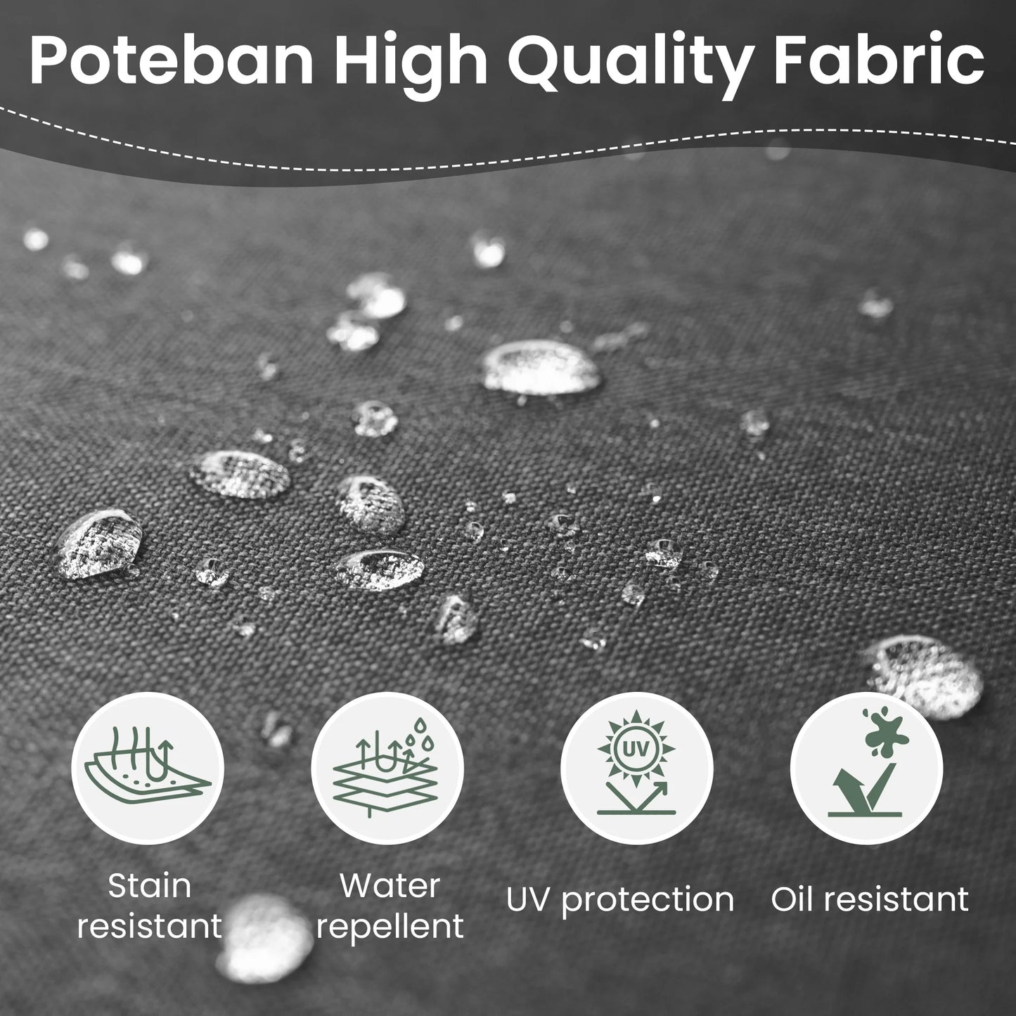 Poteban 7 Pieces Outdoor Sectional Sofa Set , PE Wicker Rattan Slanted Back Outdoor Conversation with Cushions and Glass Coffee Table for Backyard Garden, Dark Gray