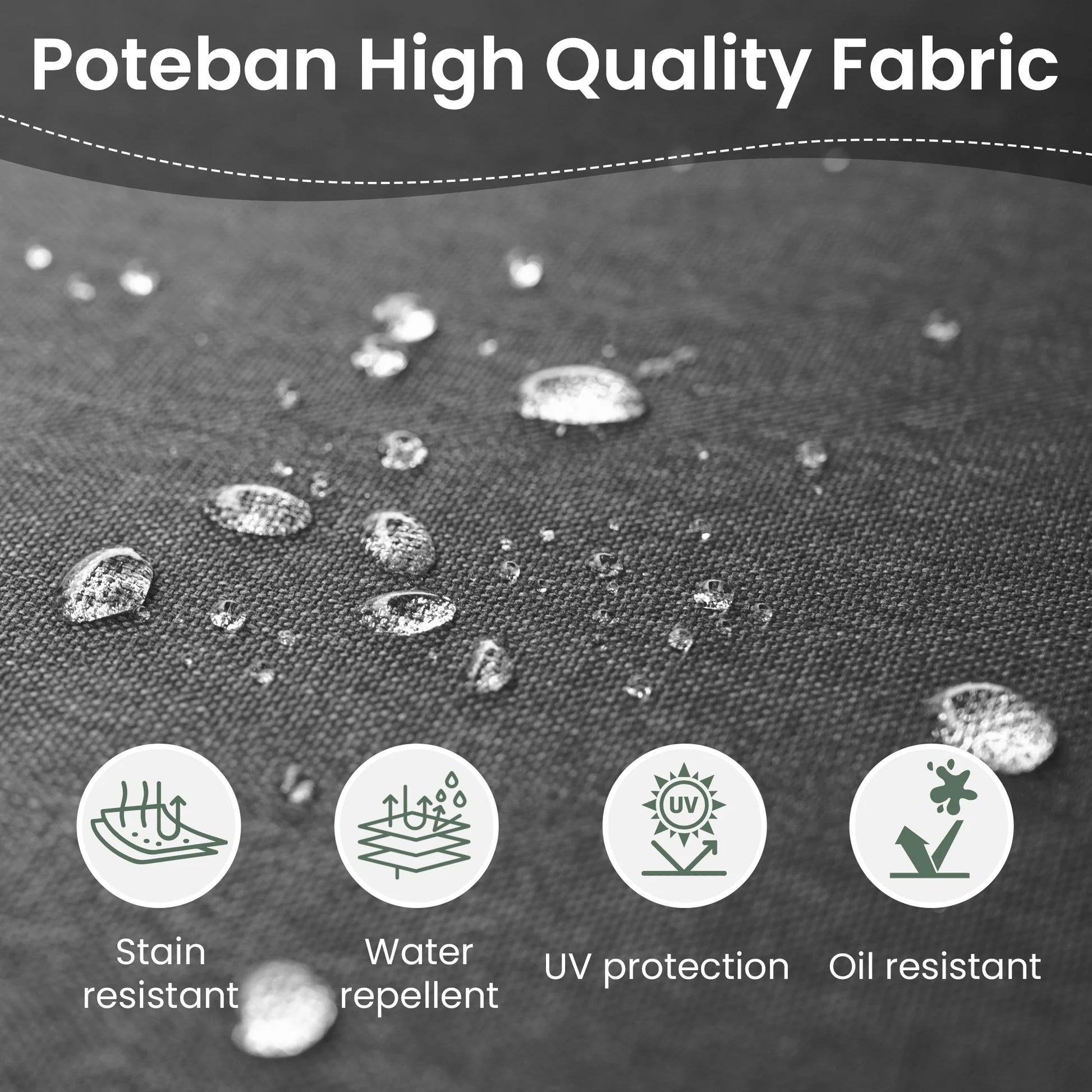 Poteban 7 Pieces Outdoor Sectional Sofa Set , PE Wicker Rattan Slanted Back Outdoor Conversation with Cushions and Glass Coffee Table for Backyard Garden, Dark Gray
