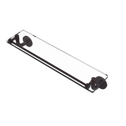 Remi Collection 22 Inch Glass Vanity Shelf with Gallery Rail