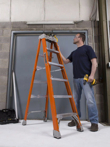 Louisville Ladder 12-Foot Fiberglass Step Ladder, 300-Pound Load Capacity, Type IA, FS1512