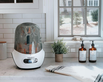 Baby Brezza Baby Bottle Sterilizer and Dryer Machine Electric Steam Sterilization - Pacifiers. Glass. Plastic. and Newborn Feeding Bottles