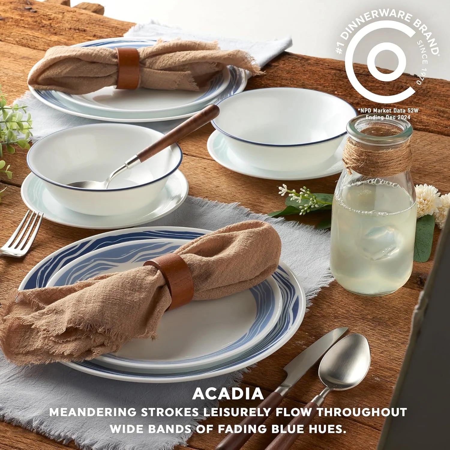 18-piece glass tableware set (serves 6), three-layer shatterproof and crack-resistant glass plate and bowl set