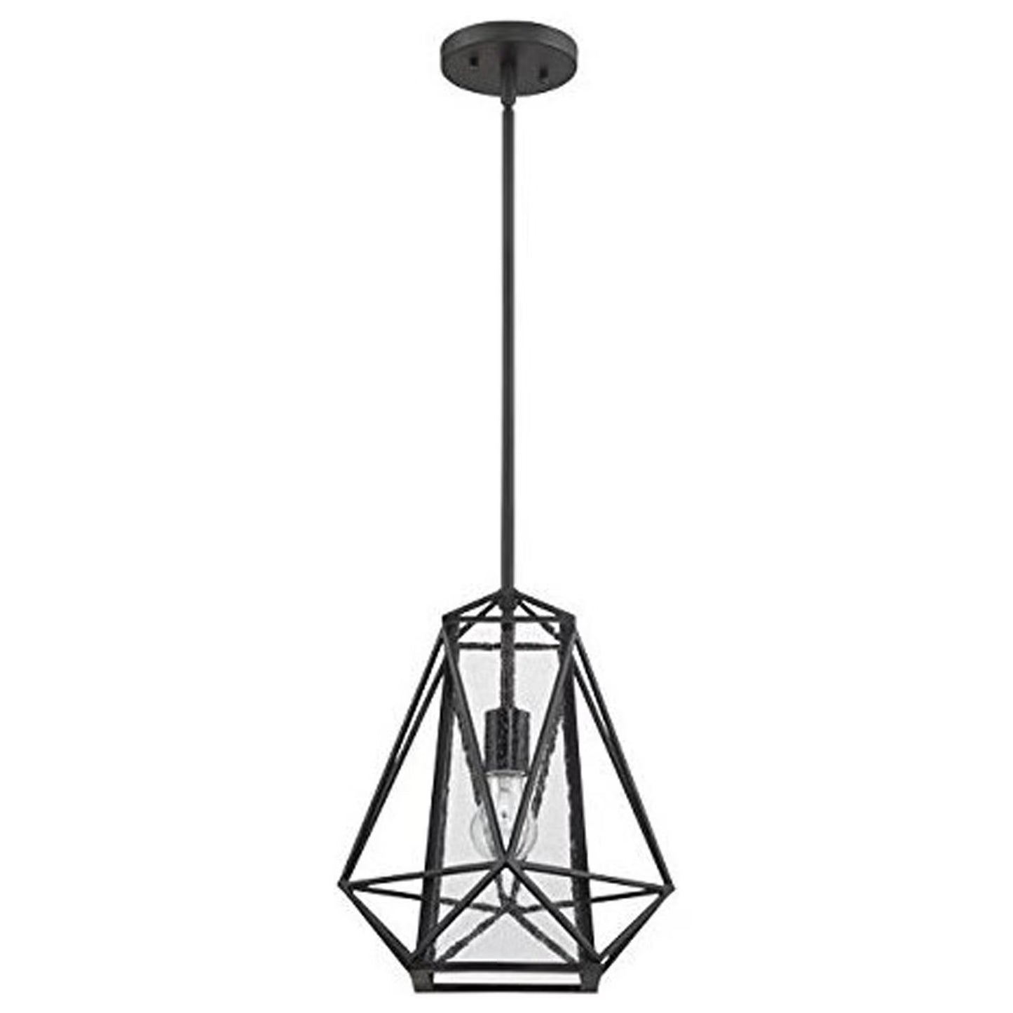 1-Light Melody Cage Glass Pendant