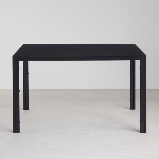 Anchorhome 51" Rectangular Glass Dining Table, Modern Kitchen Table with Metal Steel Frame, Compact Space-Saving Dining Room Furniture (Table Only)
