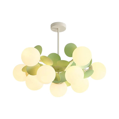Arturesthome French Cream Style Living Room Chandelier,Magic Bean Molecular Ceiling Pendant Lamp,Modern Elegant Decorative Lamp,Glass Chandelier