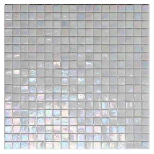 Skosh 11.6 in. x 11.6 in. Glossy Light Bone White Glass Mosaic Wall and Floor Tile (18.69 sq. ft./case) (20-pack)