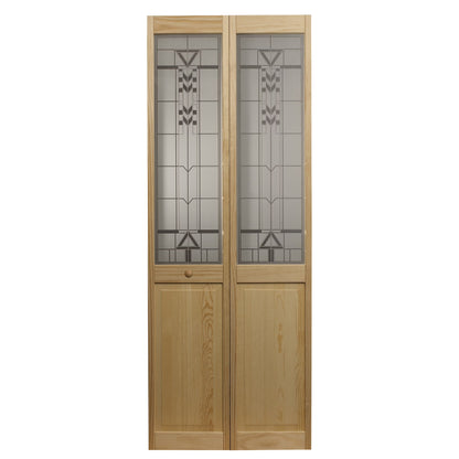 AWC Model 147 Sedona Glass Bifold Door 30"wide x 80"high Unfinished Door