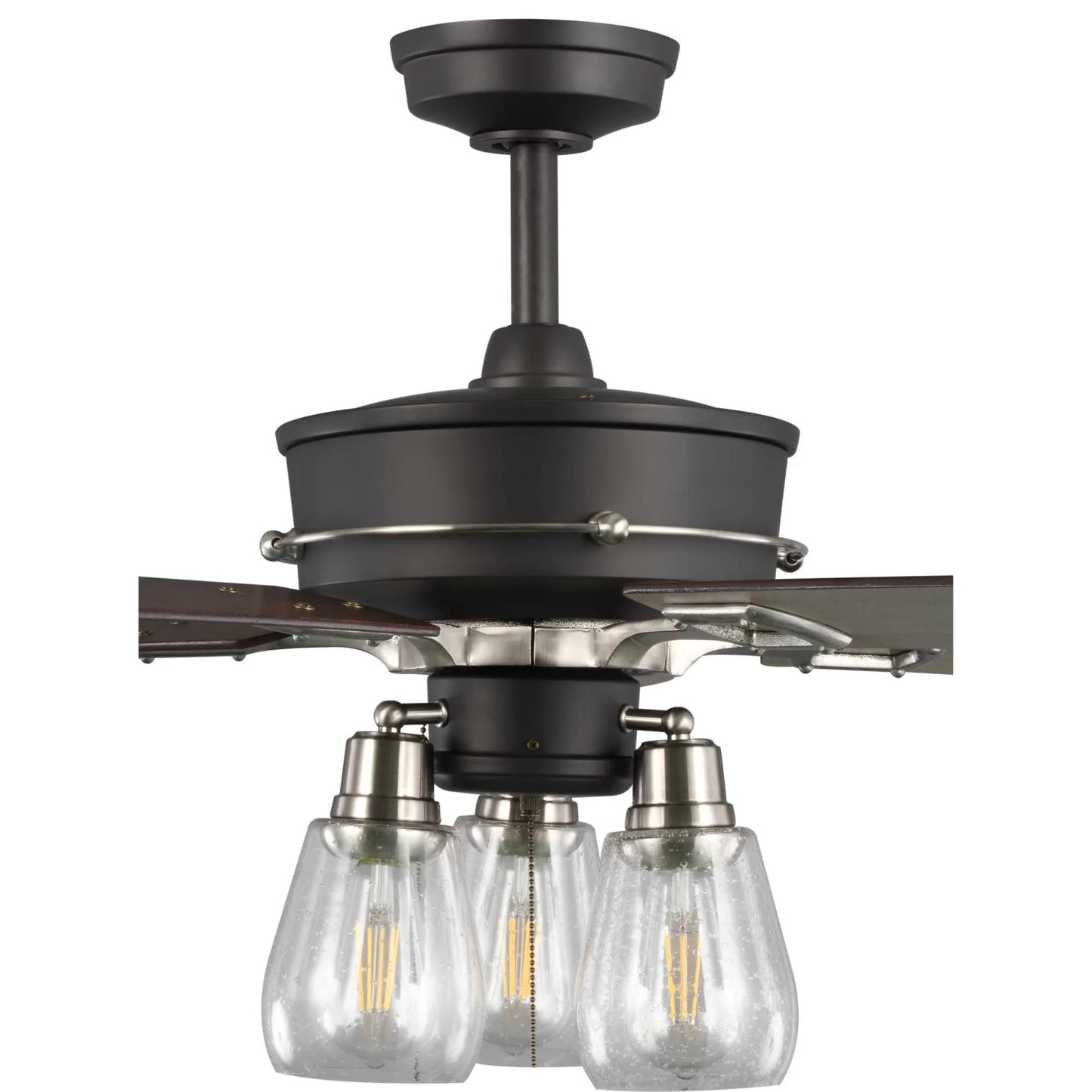 Teasley 56" Five-Blade Ceiling Fan With Glass Shades