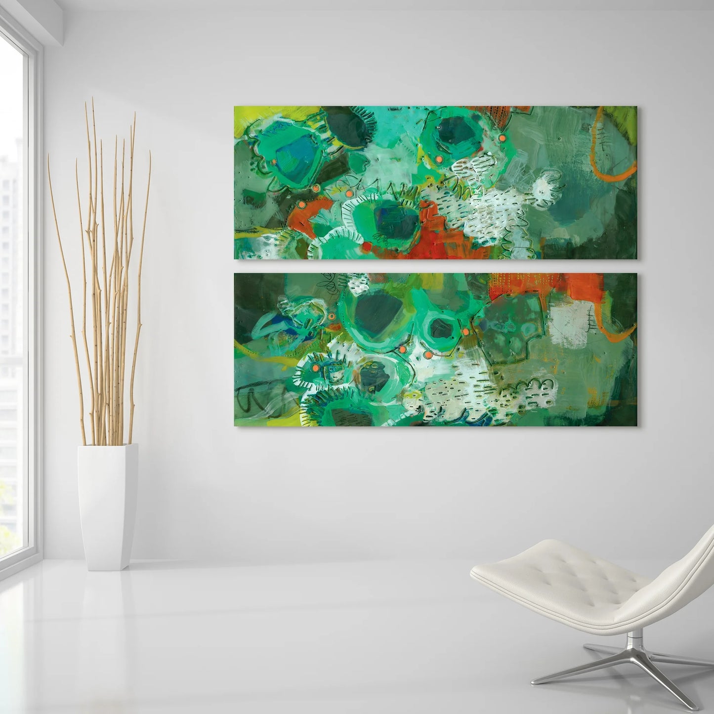 Empire Art Direct Lolly II Frameless Free Floating Tempered Glass Panel Graphic Wall Art, 63" x 24" x 0.2", Ready to Hang