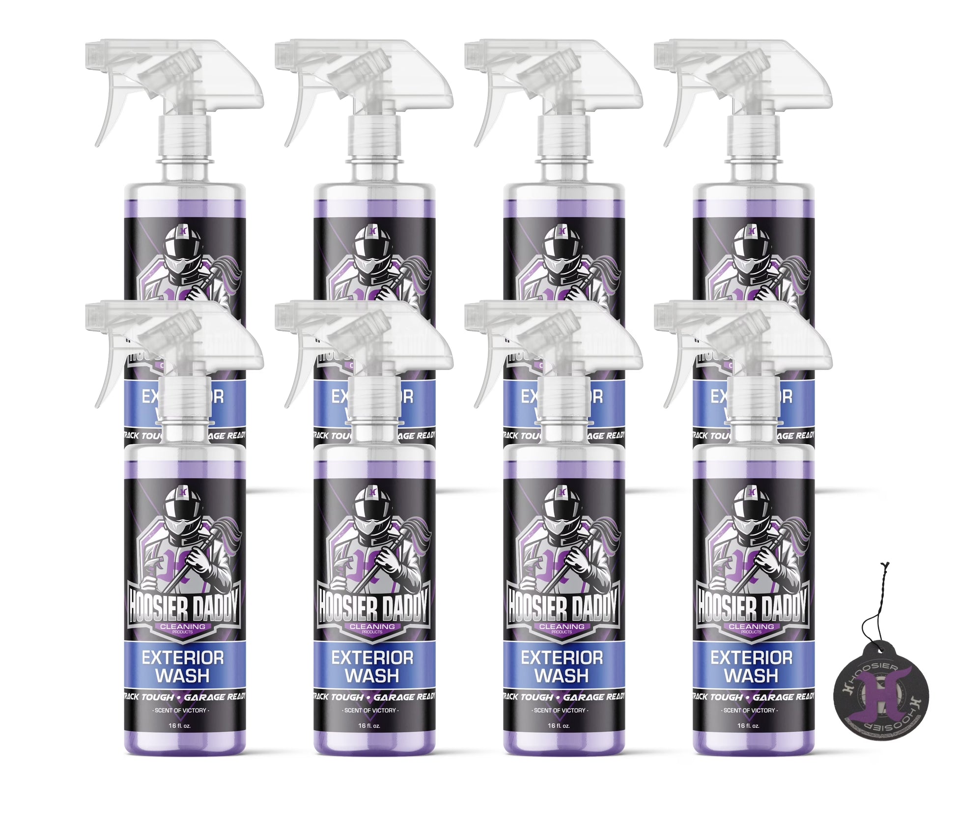 Hoosier Daddy 16oz Car Exterior Cleaner Concentrate - Removes Dirt, Bugs, & Road Grime - Safe for Paint, Glass, & Chrome - Dilutes for Multiple Uses(8-Pack)