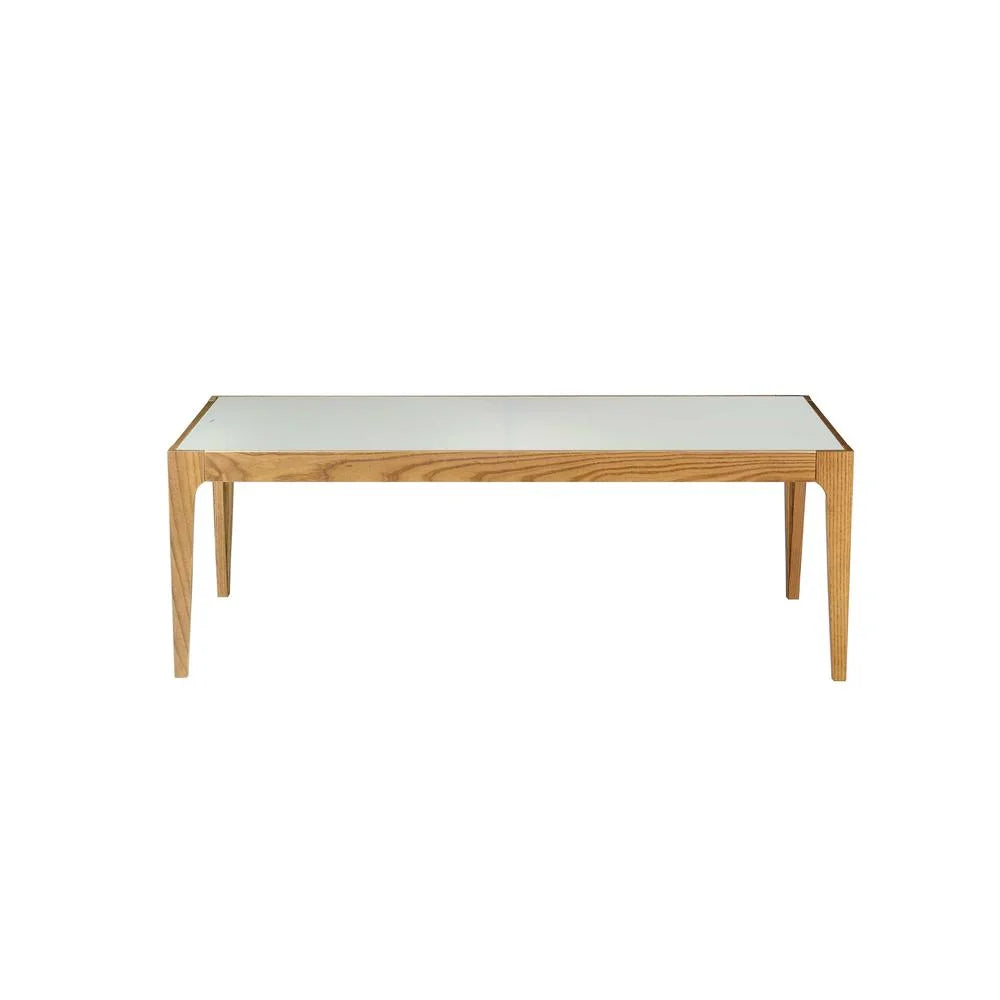 ACME Gwynn Square Coffee Table in Natural and Frost Glass