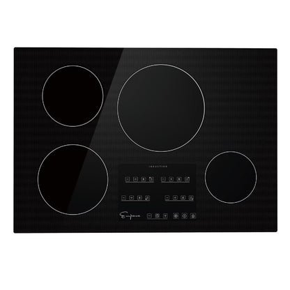 Empava 30 inch Electric Stove Induction Cooktop with 4 Boost Burners Smooth Surface Vitro Ceramic Glass in Black