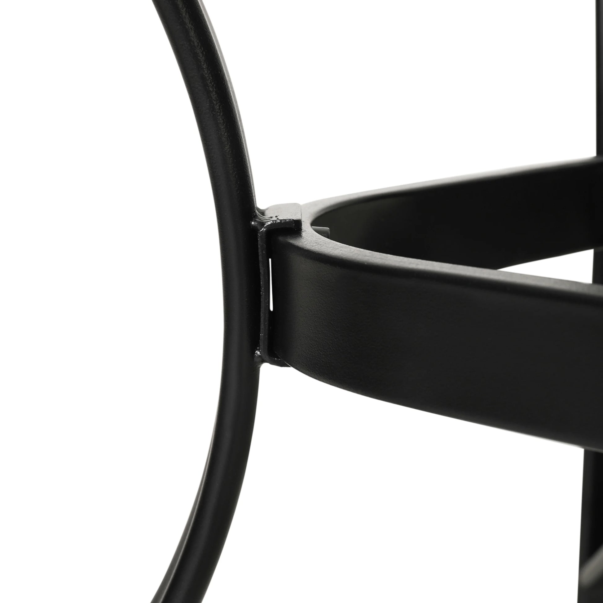 Emma + Oliver Rectangular Tempered Glass Top Patio Table with Umbrella Hole and Black Steel Tube Frame