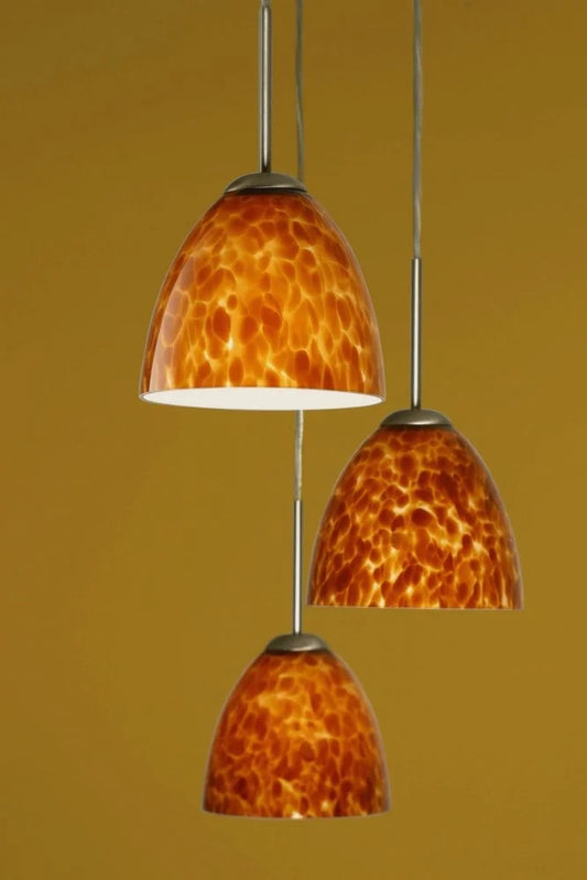 1BT-757219-BR-Besa Lighting-Sasha II-One Light Cord Pendant with Flat Canopy-6.3 Inches Wide by 5.4 Inches High-Bronze Finish-Carrera Glass