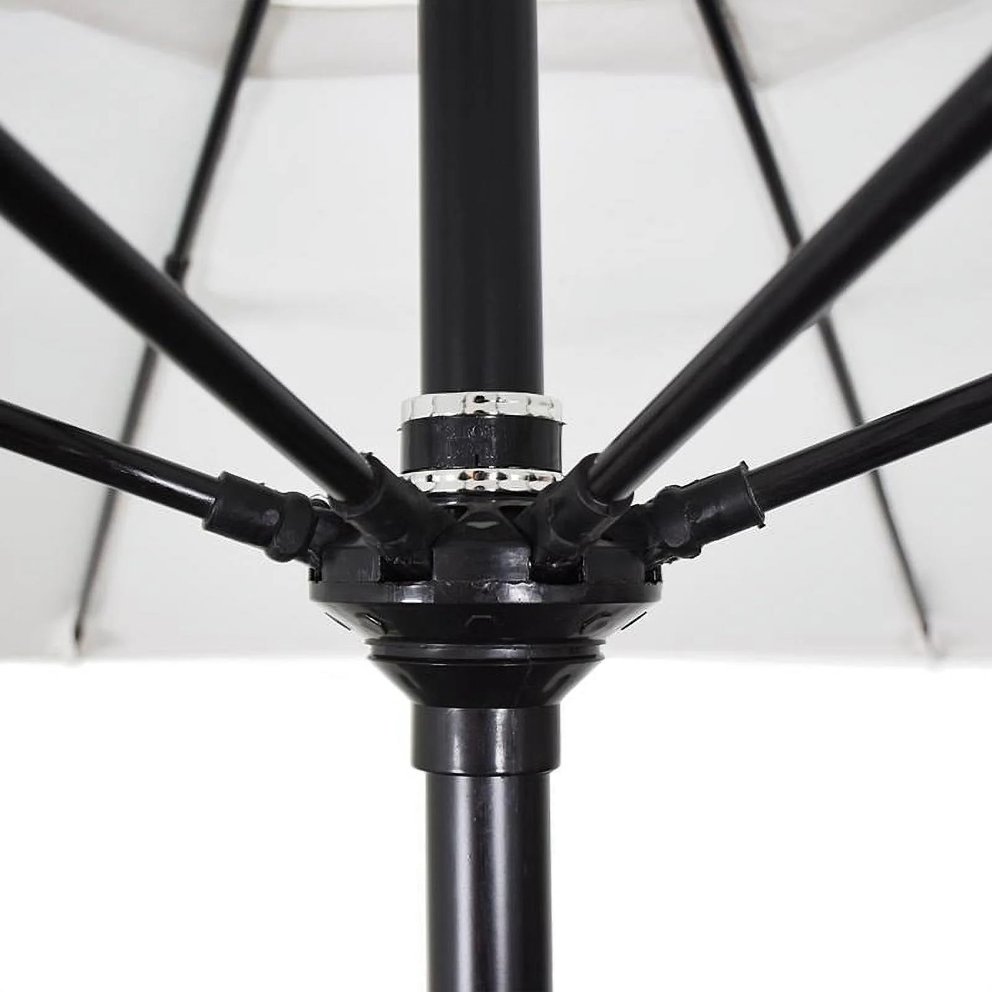 California Umbrella Sun Master Series Patio Market Umbrella in Olefin with Aluminum Pole Fiberglass Ribs Collar Tilt Crank Lift