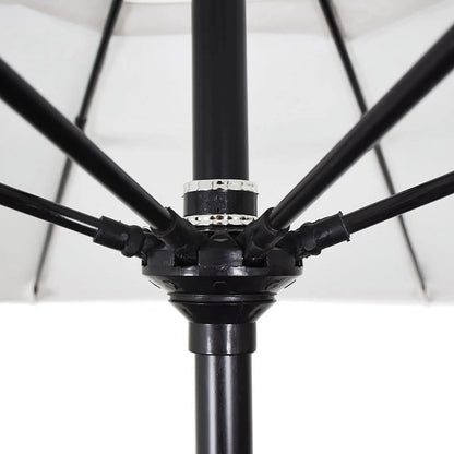 California Umbrella Sun Master Series Patio Market Umbrella in Olefin with Aluminum Pole Fiberglass Ribs Collar Tilt Crank Lift