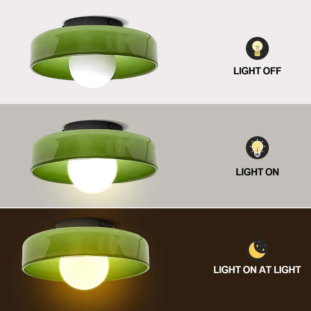 Arturesthome Modern Glass Semi Flush Mount Ceiling Light Fixture