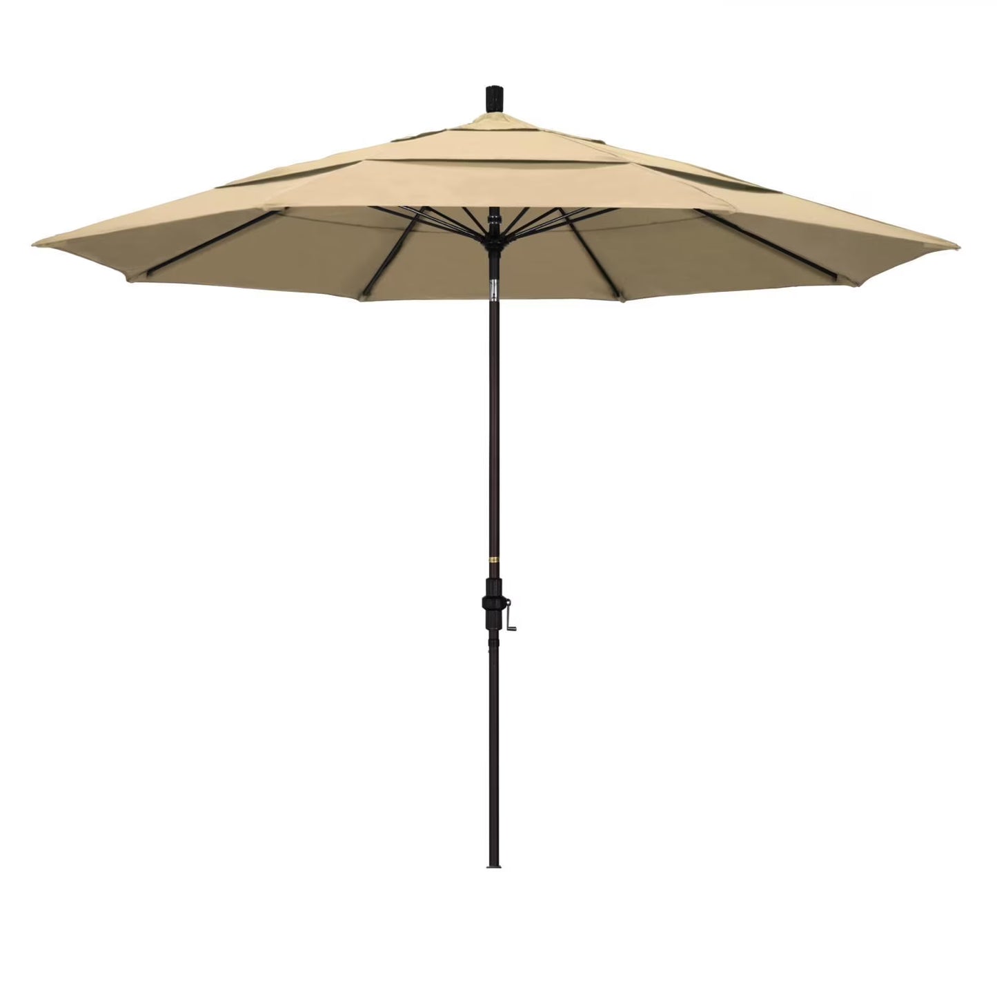 California Umbrella Sun Master Series Patio Market Umbrella in Olefin with Aluminum Pole Fiberglass Ribs Collar Tilt Crank Lift