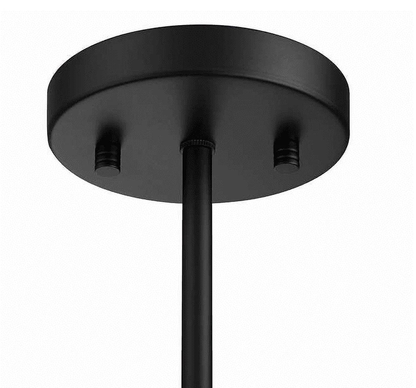 OVE Decors Joakim 5-Light Chandelier With Black Finish Metal Glass Dome