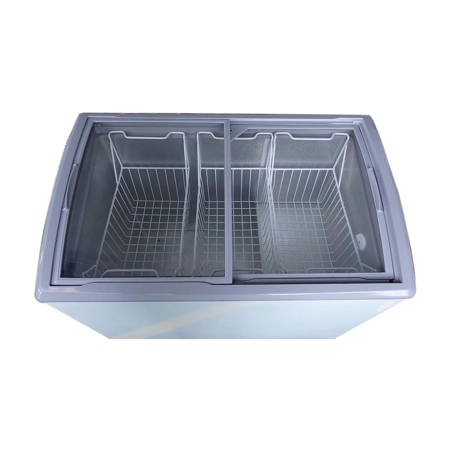 Premium Levella 7.4 cu. ft. Curved Glass Top Chest Freezer White (PFR740G)