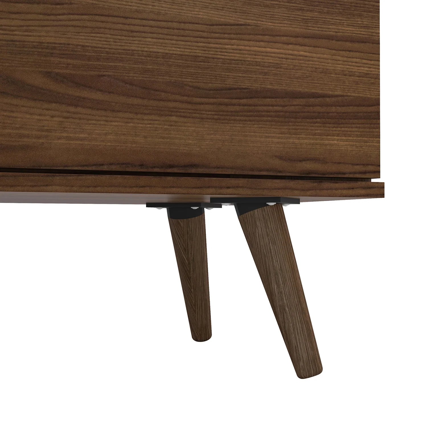 Polifurniture Salamanca Modern Bar Cabinet with Wine Rack and Glass Holder, Walnut