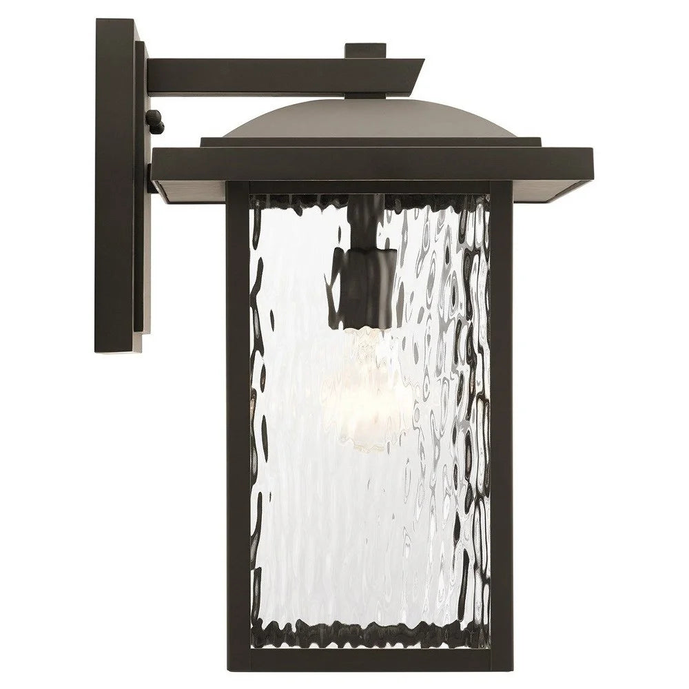 Kichler Capanna 16" 1 Light Olde Bronze Outdoor Wall Sconce with Clear Water Glass