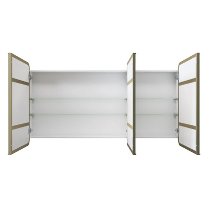 Glass Warehouse Stainless Steel Square Medicine Cabinet Satin Brass