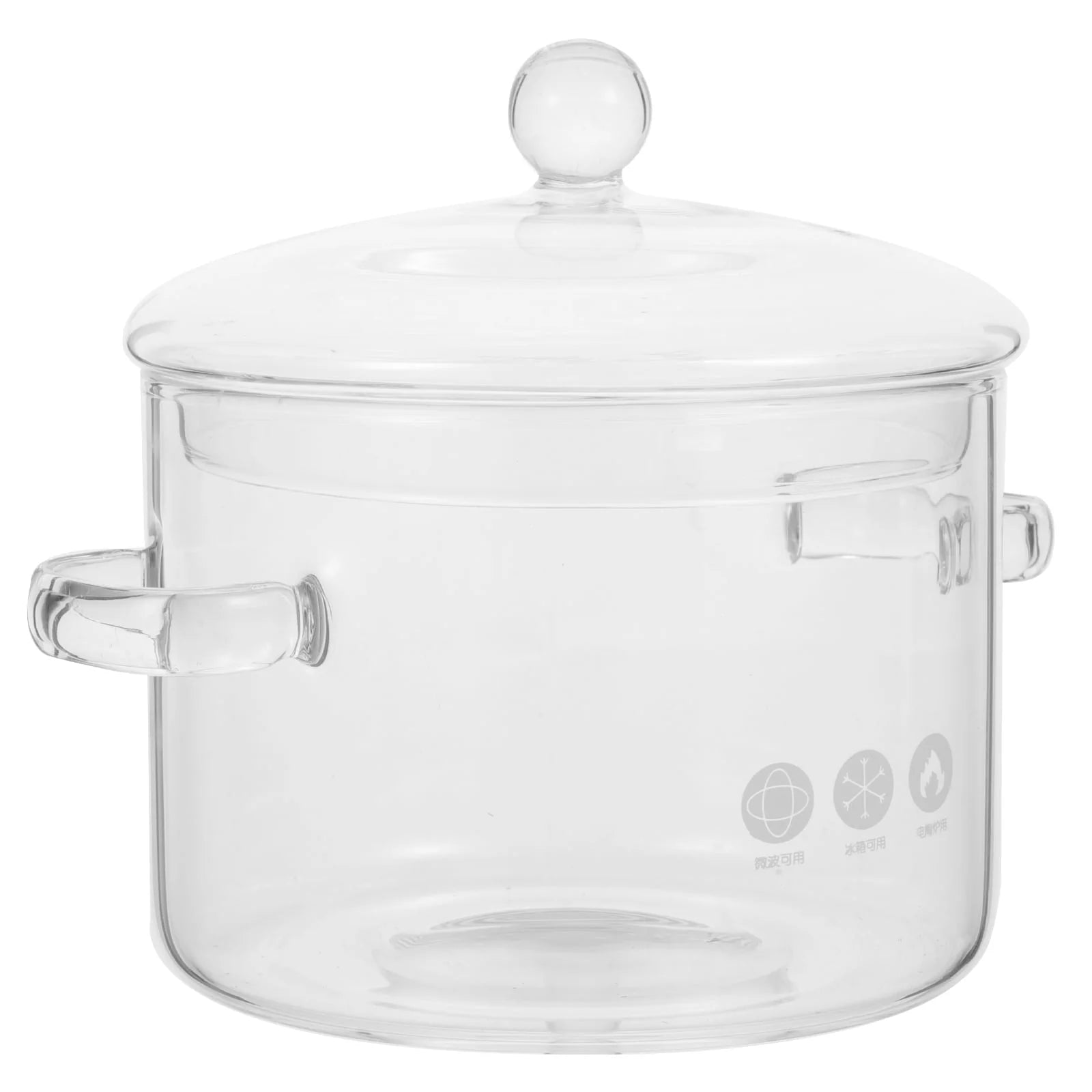 BESTONZON Household High Borosilicate Glass Soup Pot Pot Glass Two-eared Instant Noodle Bowl