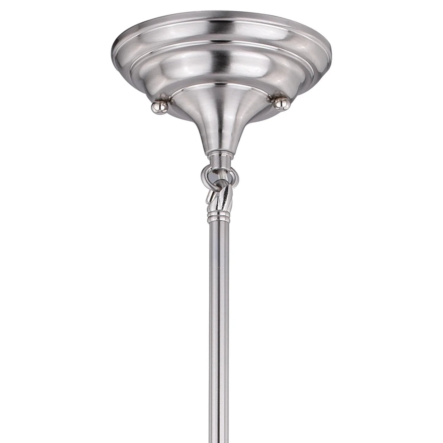 Huntley 1 Light Satin Nickel Farmhouse Schoolhouse Pendant Clear Glass