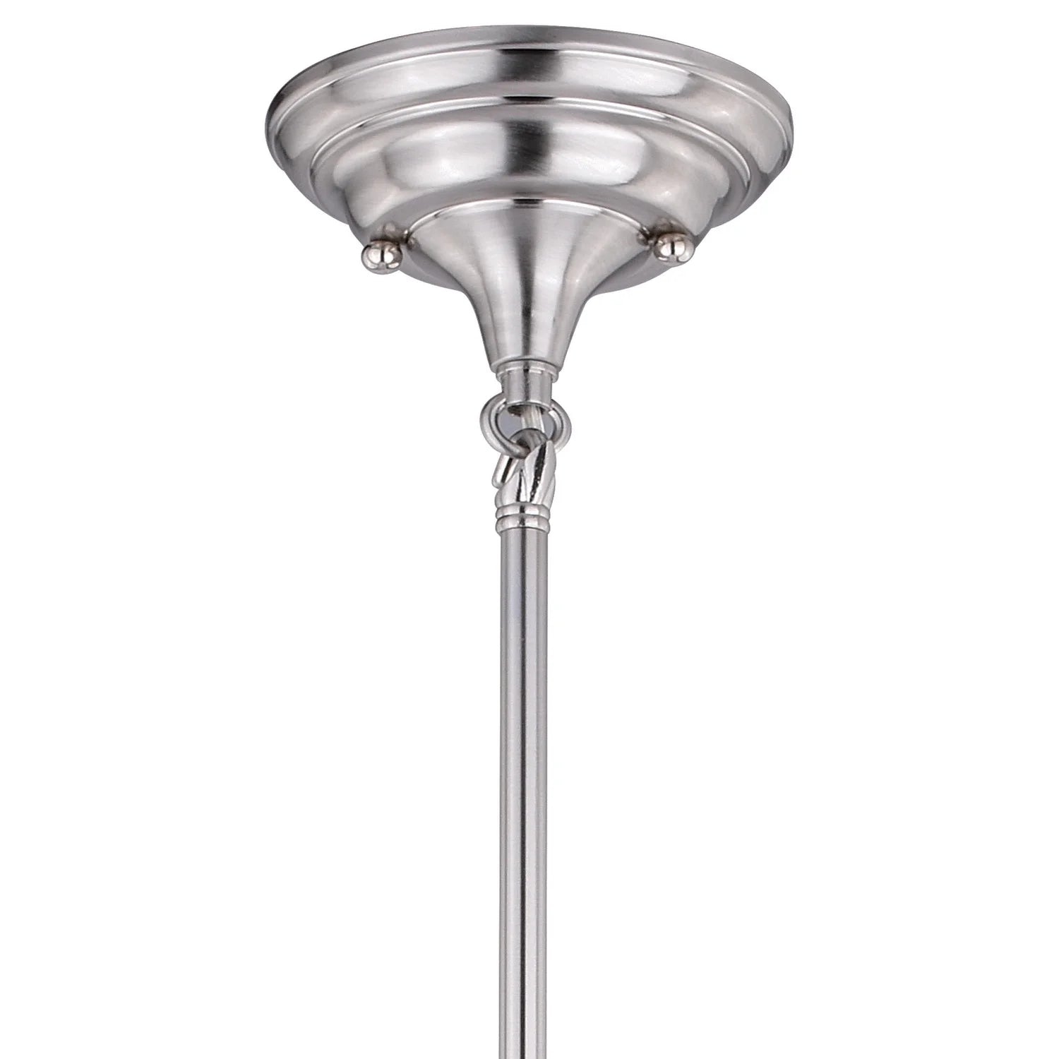 Huntley 1 Light Satin Nickel Farmhouse Schoolhouse Pendant Clear Glass