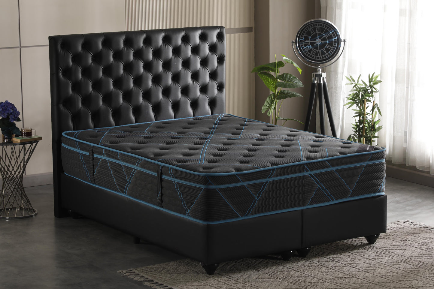 Ottomanson Twin 13" Eurotop Hybrid Mattress, Medium-Firm Memory Foam, Fiberglass-Free, Bed in a Box